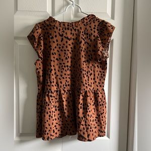 Cheetah Print Blouse